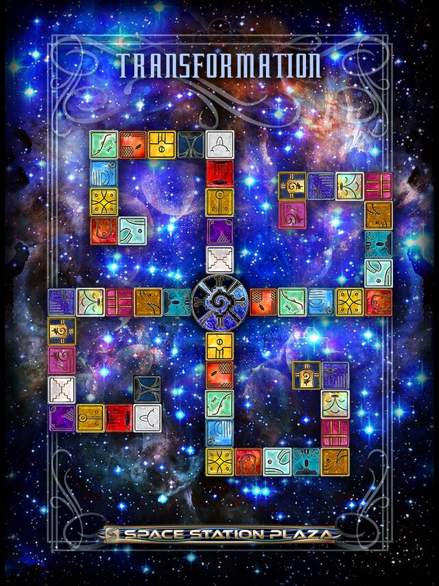 Blue Western Castle of Burning — Space Station Plaza castle map card
