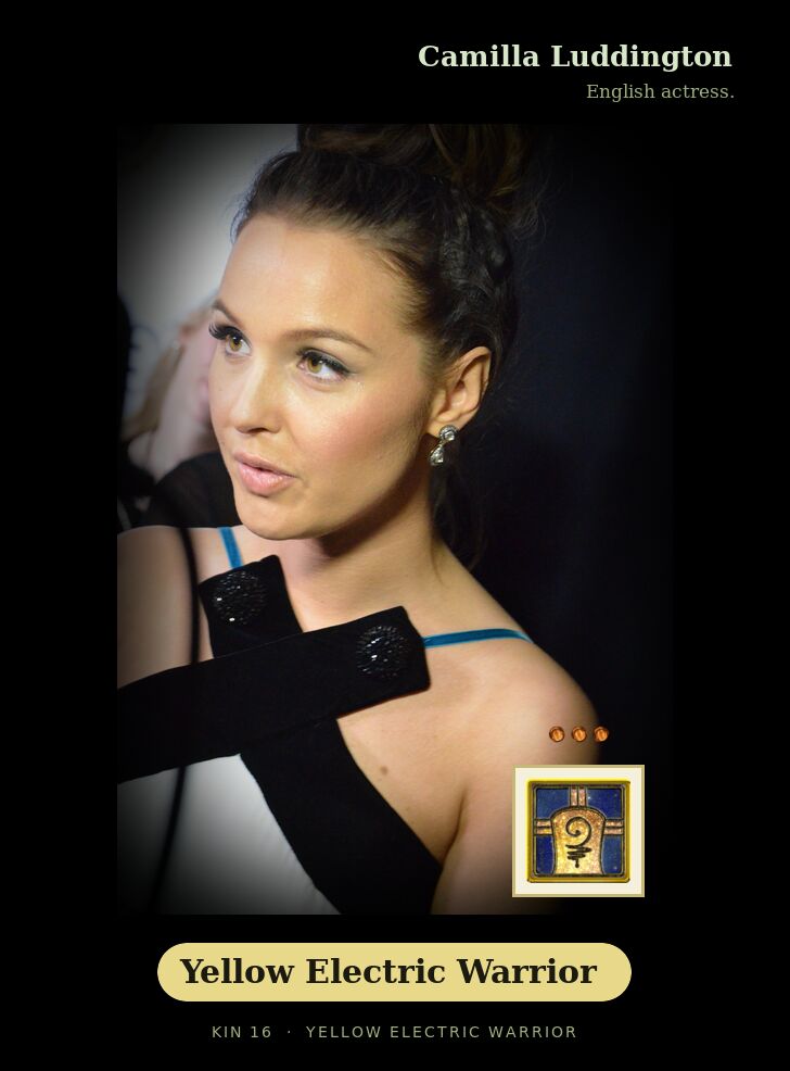 Camilla Luddington - Kin 16 Yellow Electric Warrior
