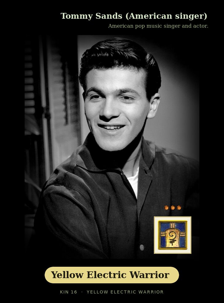Tommy Sands (American singer) - Kin 16 Yellow Electric Warrior