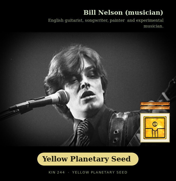 Bill Nelson (musician) - Kin 244 Yellow Planetary Seed