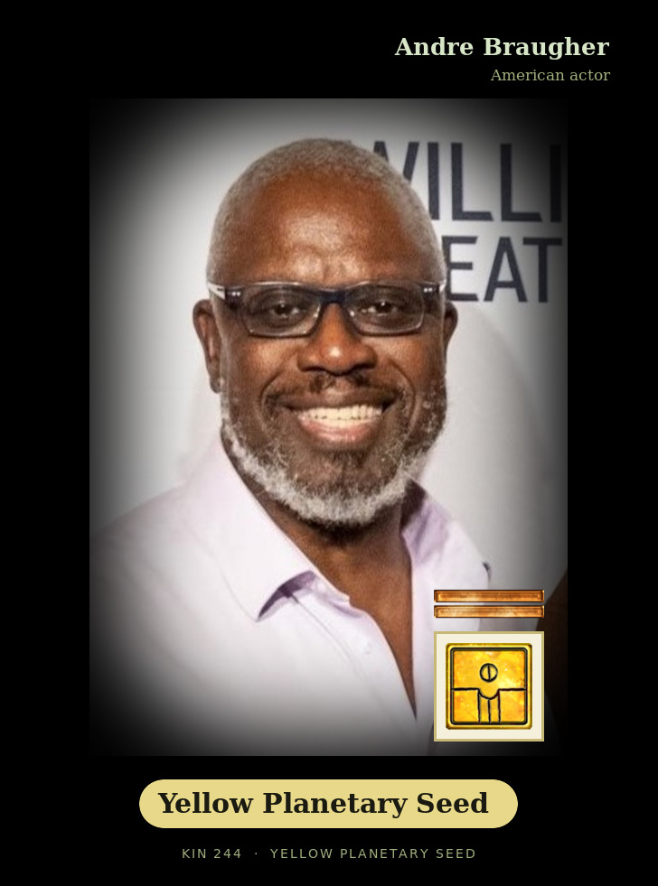 Andre Braugher - Kin 244 Yellow Planetary Seed