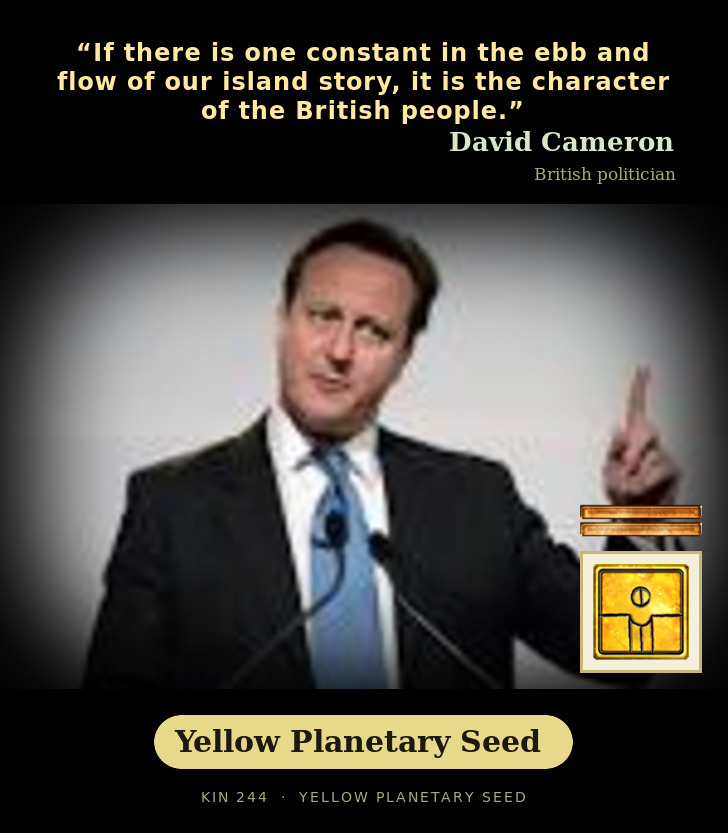David Cameron - Kin 244 Yellow Planetary Seed