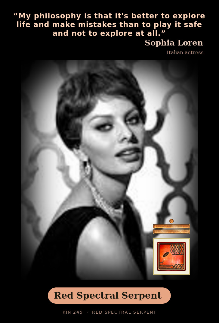 Sophia Loren - Kin 245 Red Spectral Serpent