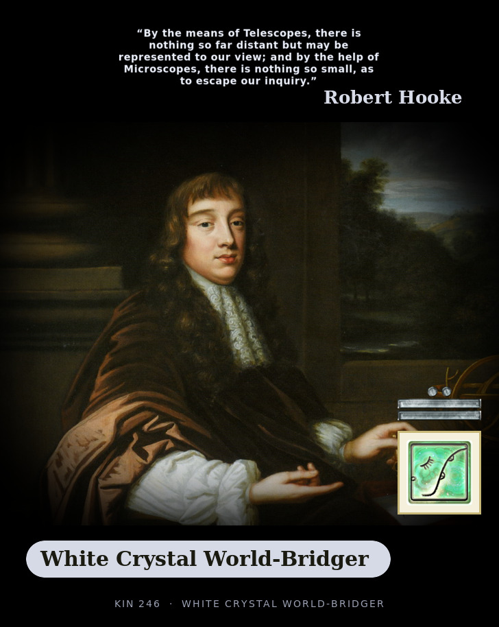 Robert Hooke - Kin 246 White Crystal World-Bridger