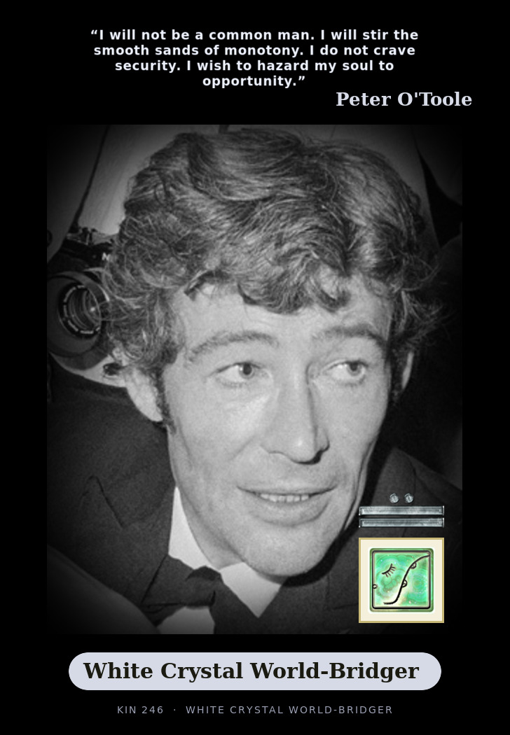 Peter O''Toole - Kin 246 White Crystal World-Bridger