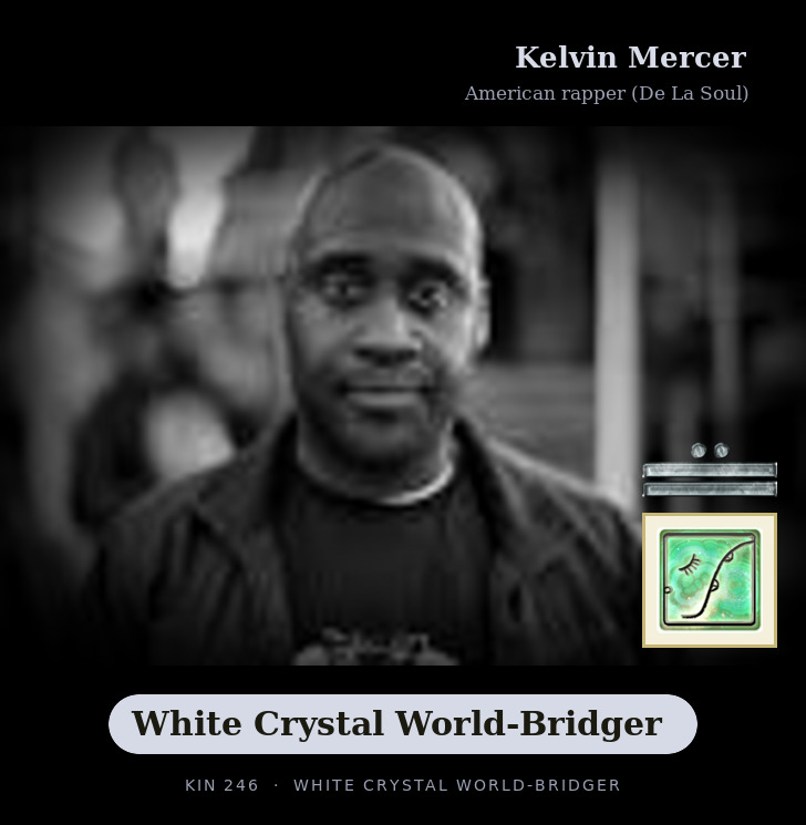Kelvin Mercer - Kin 246 White Crystal World-Bridger
