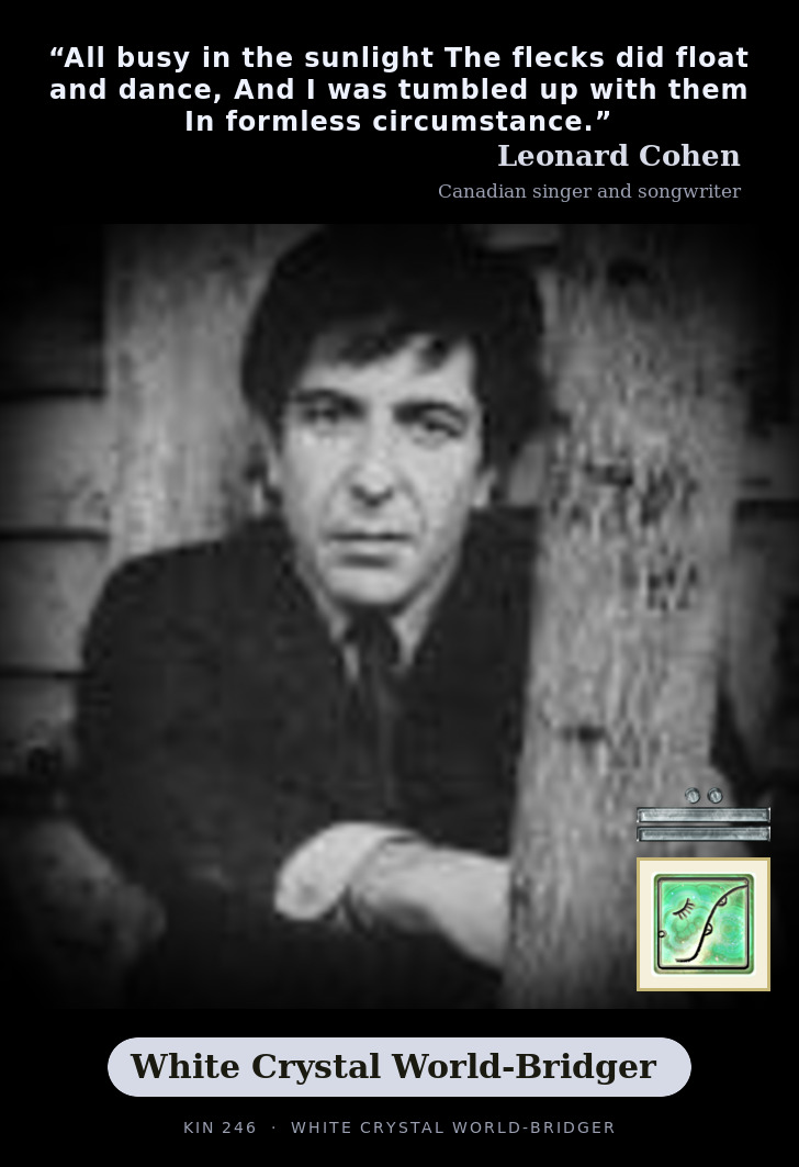 Leonard Cohen - Kin 246 White Crystal World-Bridger