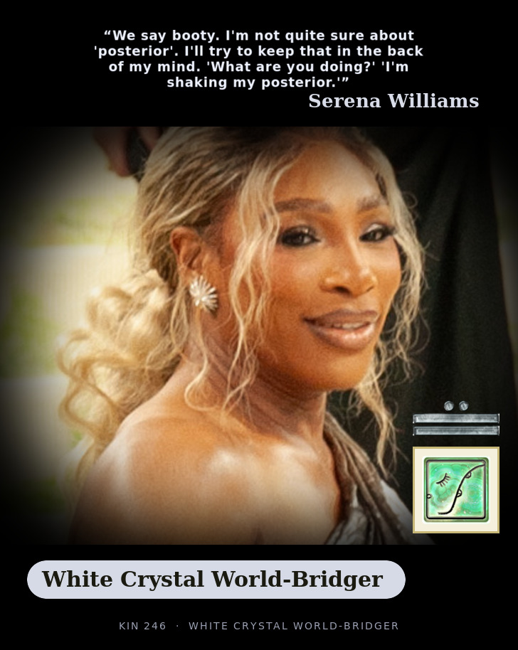 Serena Williams - Kin 246 White Crystal World-Bridger