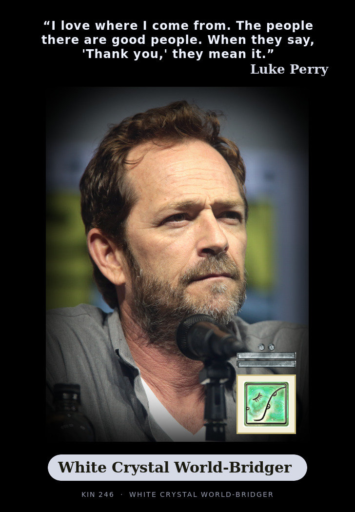 Luke Perry - Kin 246 White Crystal World-Bridger