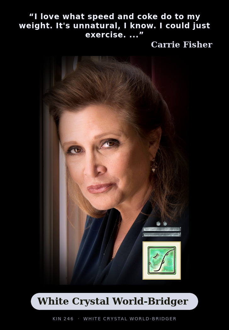 Carrie Fisher - Kin 246 White Crystal World-Bridger