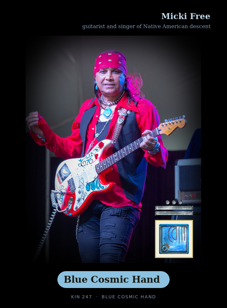 Micki Free - Kin 247 Blue Cosmic Hand