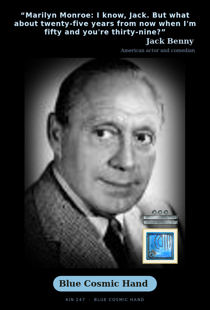 Jack Benny - Kin 247 Blue Cosmic Hand