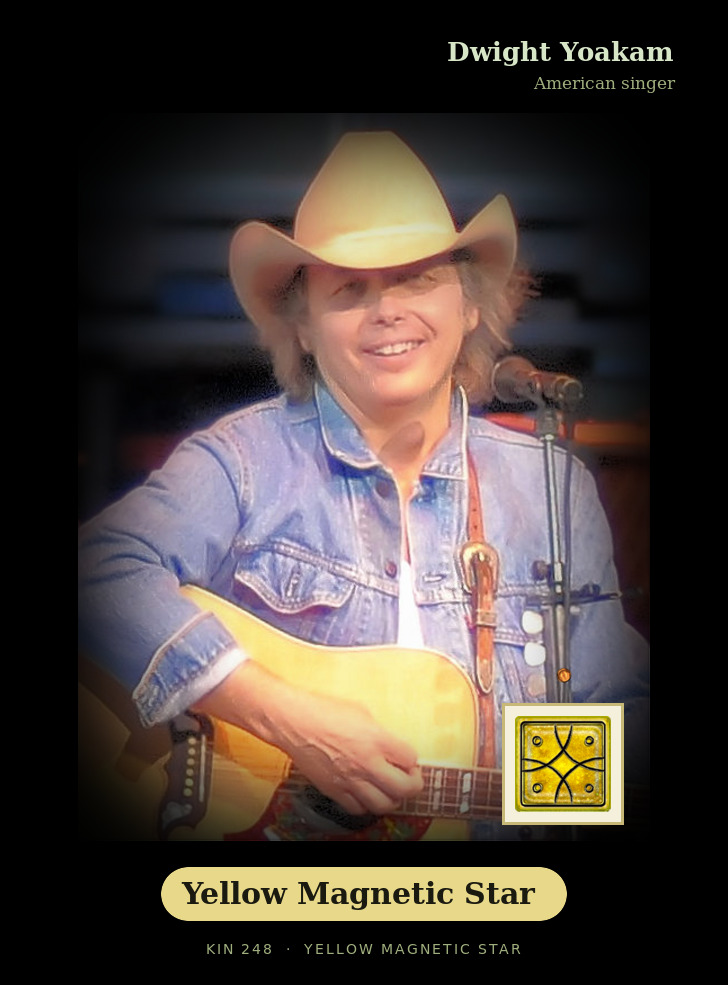 Dwight Yoakam - Kin 248 Yellow Magnetic Star