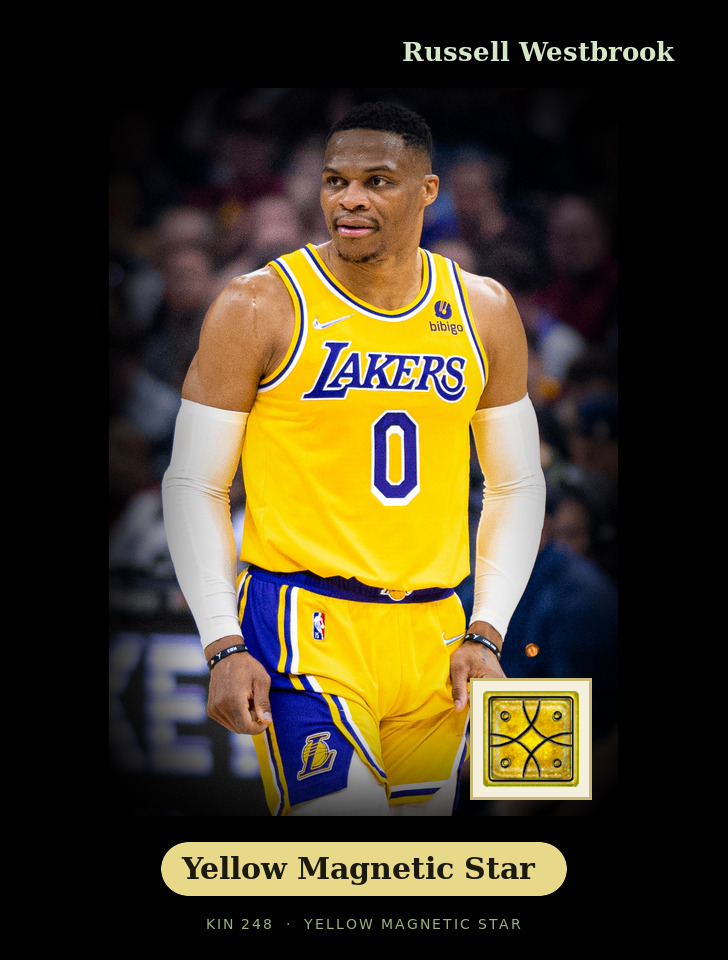 Russell Westbrook - Kin 248 Yellow Magnetic Star
