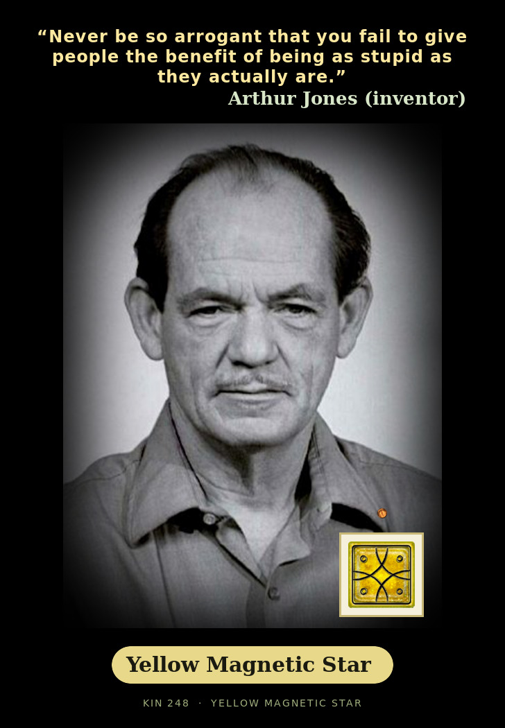 Arthur Jones (inventor) - Kin 248 Yellow Magnetic Star