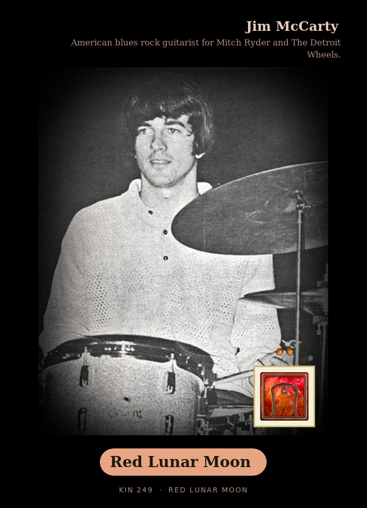 Jim McCarty - Kin 249 Red Lunar Moon
