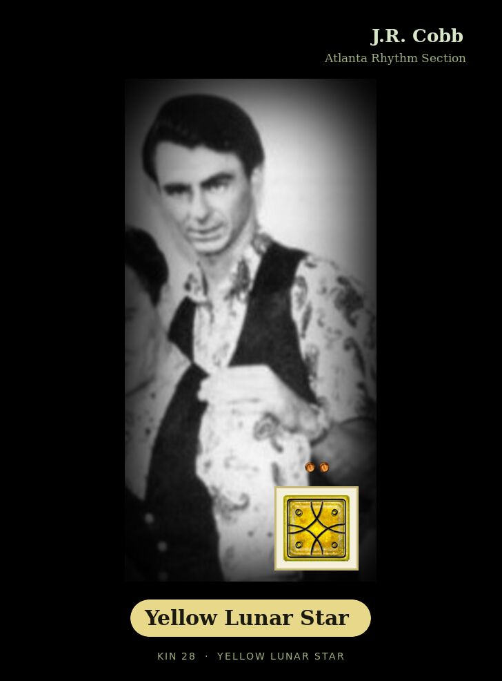 J.R. Cobb - Kin 28 Yellow Lunar Star