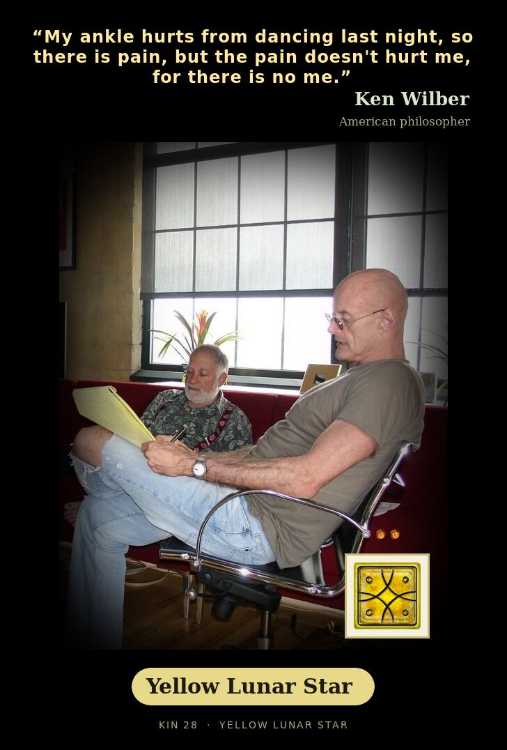 Ken Wilber - Kin 28 Yellow Lunar Star