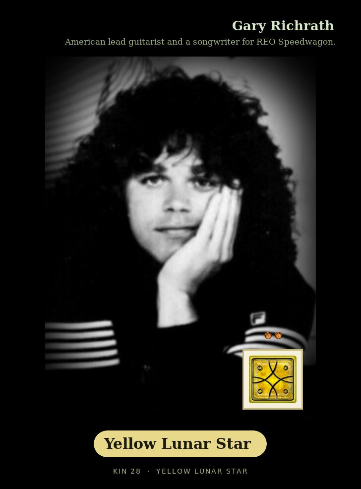 Gary Richrath - Kin 28 Yellow Lunar Star