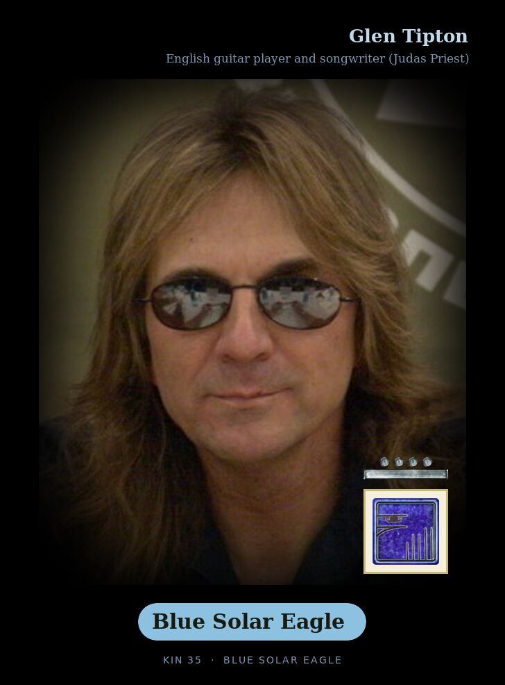 Glen Tipton - Kin 35 Blue Solar Eagle