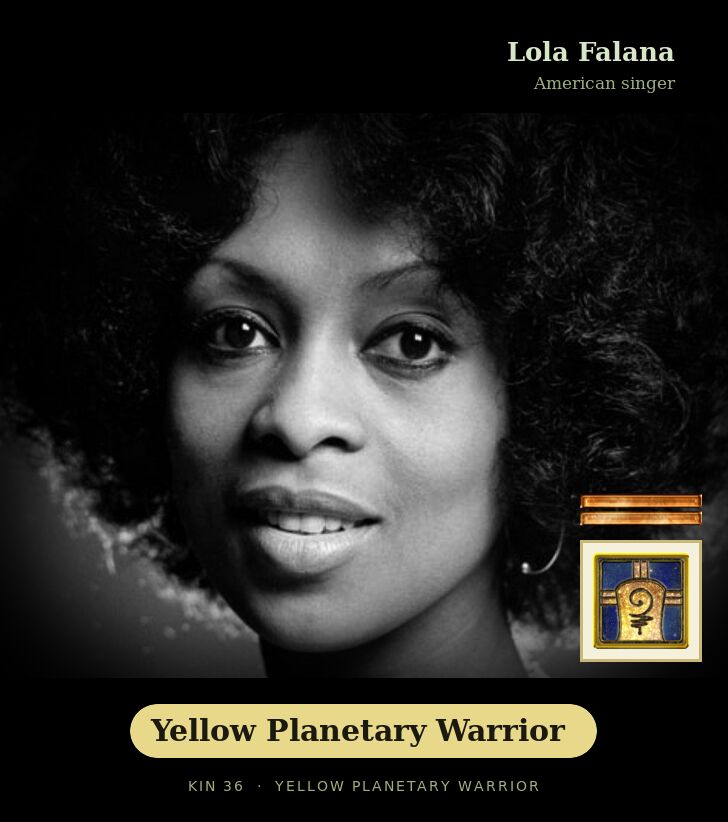 Lola Falana - Kin 36 Yellow Planetary Warrior