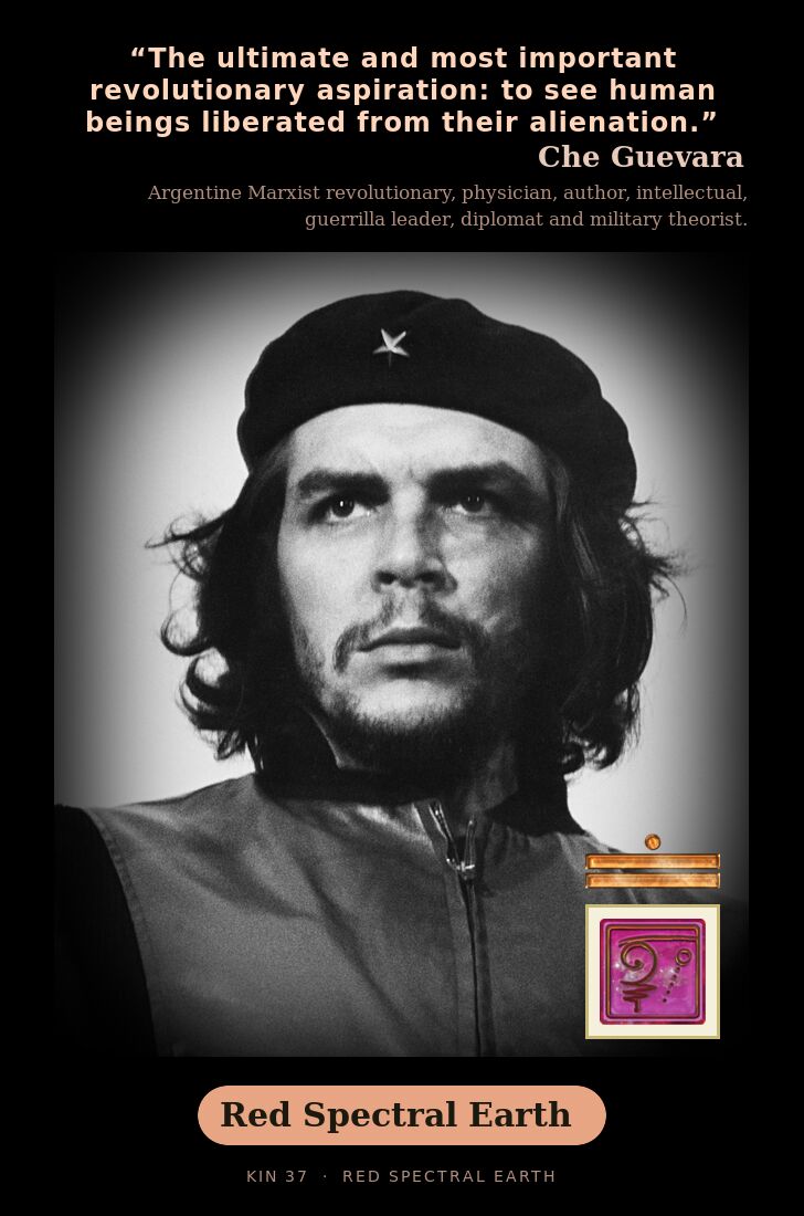 Che Guevara - Kin 37 Red Spectral Earth