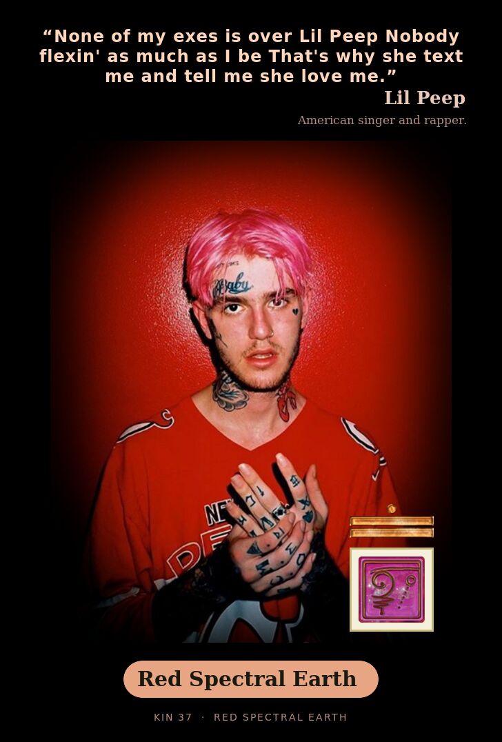 Lil Peep - Kin 37 Red Spectral Earth