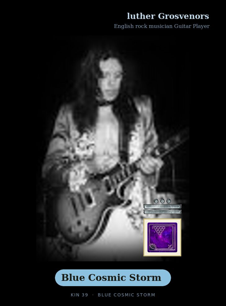 luther Grosvenors - Kin 39 Blue Cosmic Storm