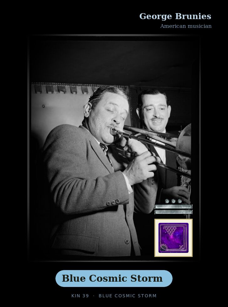 George Brunies - Kin 39 Blue Cosmic Storm