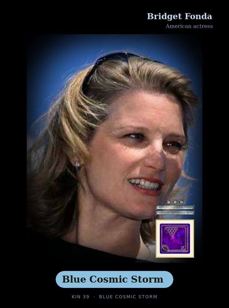 Bridget Fonda - Kin 39 Blue Cosmic Storm