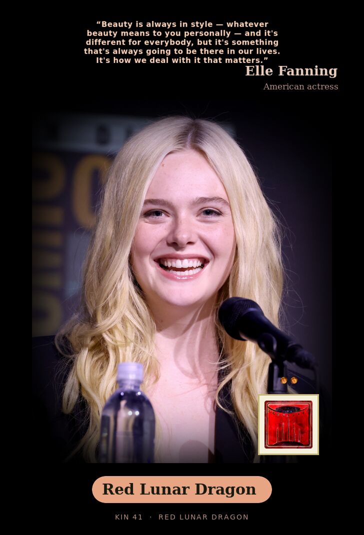 Elle Fanning - Kin 41 Red Lunar Dragon