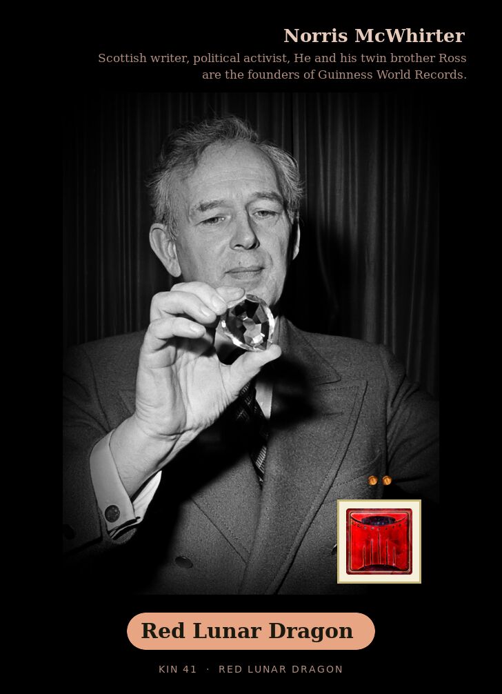 Norris McWhirter - Kin 41 Red Lunar Dragon