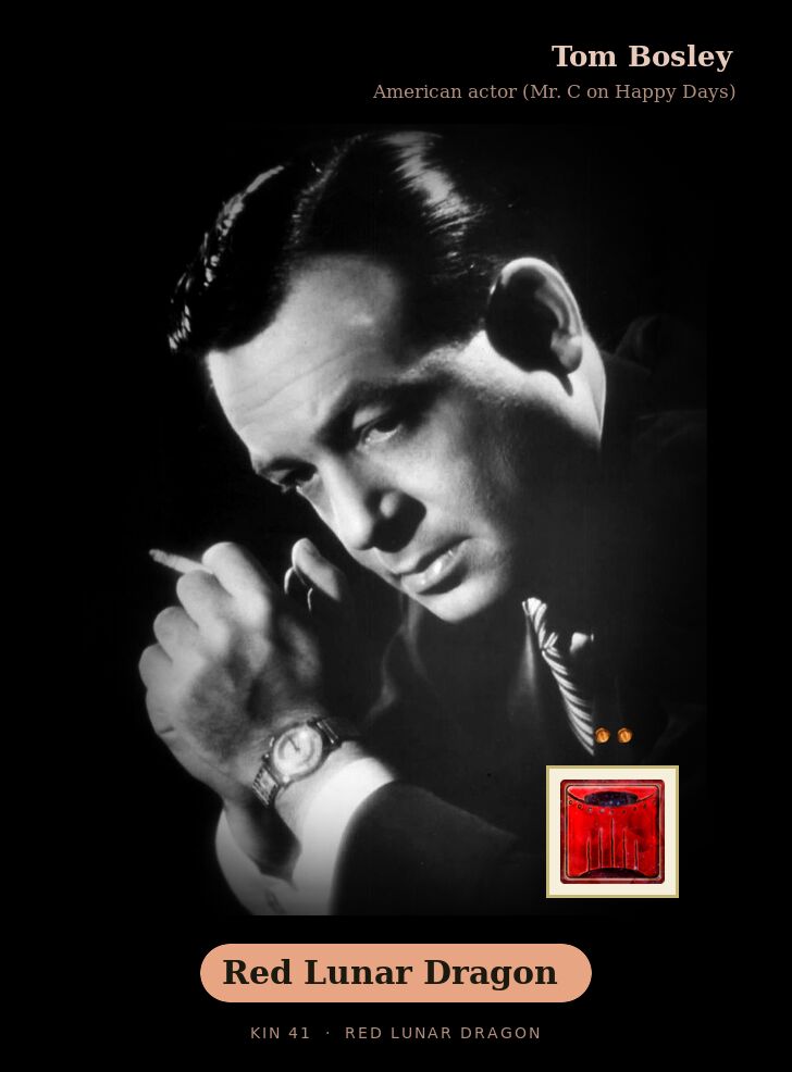 Tom Bosley - Kin 41 Red Lunar Dragon