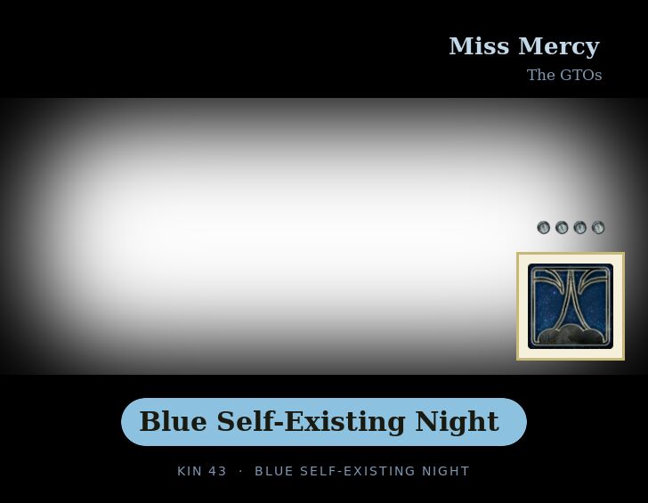 Miss Mercy - Kin 43 Blue Self-Existing Night
