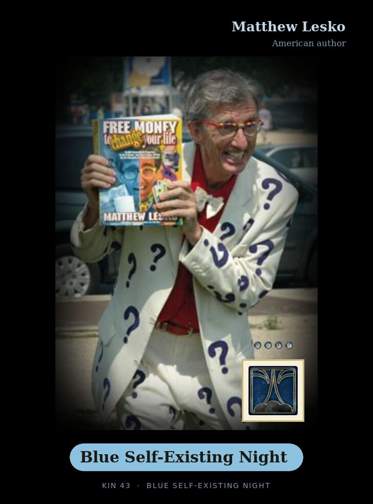 Matthew Lesko - Kin 43 Blue Self-Existing Night