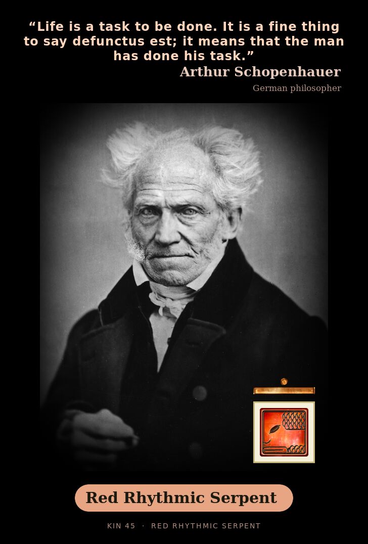 Arthur Schopenhauer - Kin 45 Red Rhythmic Serpent