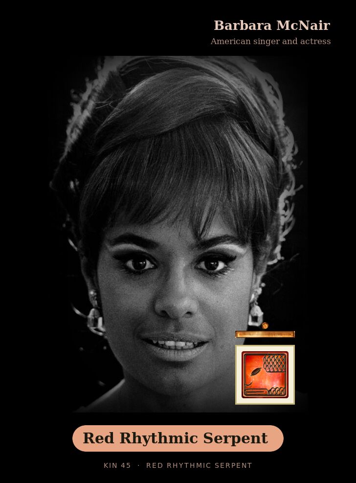 Barbara McNair - Kin 45 Red Rhythmic Serpent