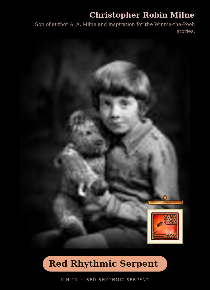 Christopher Robin Milne - Kin 45 Red Rhythmic Serpent