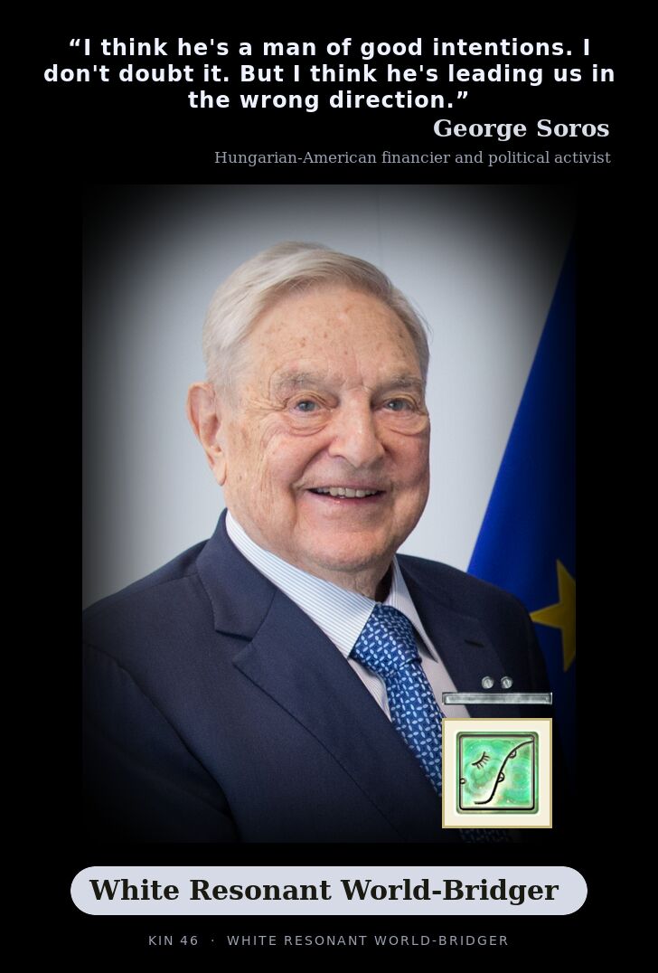 George Soros - Kin 46 White Resonant World-Bridger
