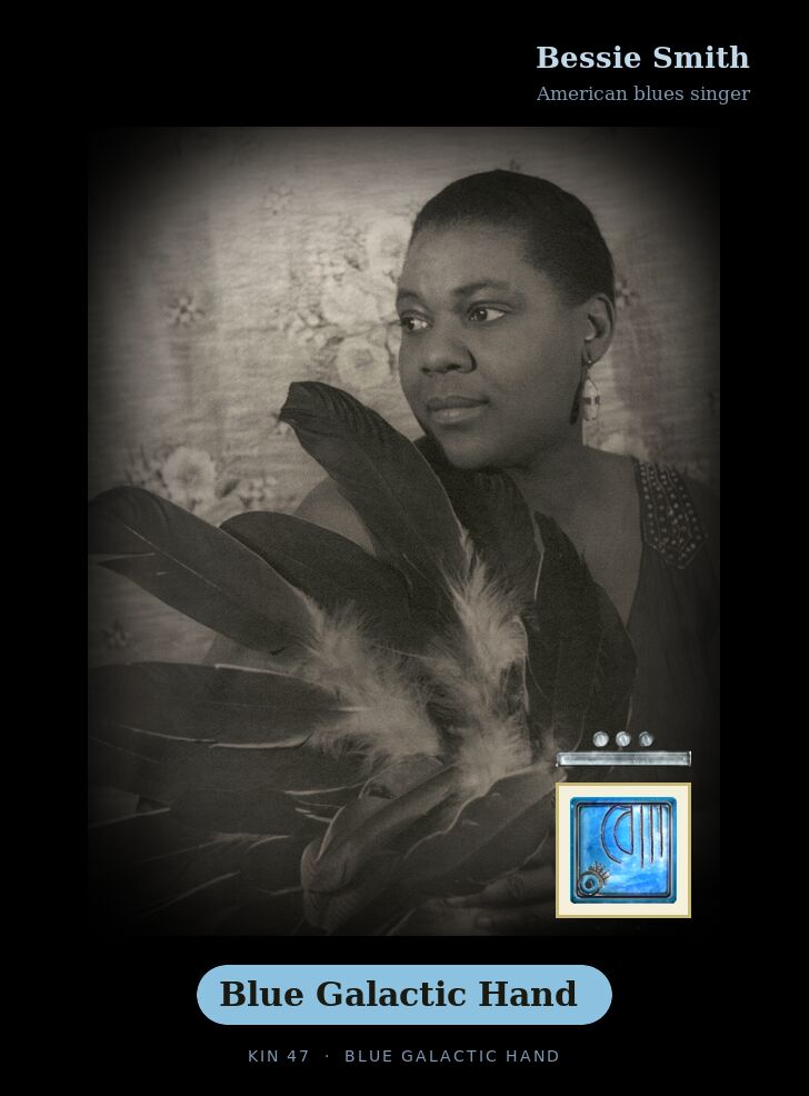 Bessie Smith - Kin 47 Blue Galactic Hand