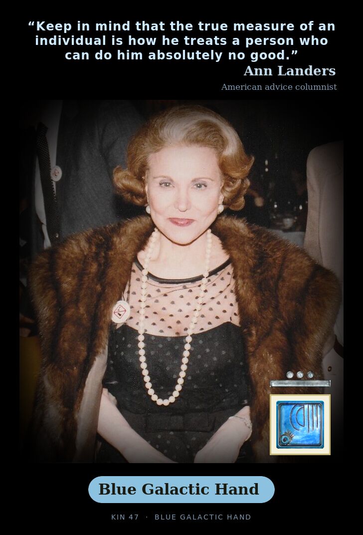 Ann Landers - Kin 47 Blue Galactic Hand