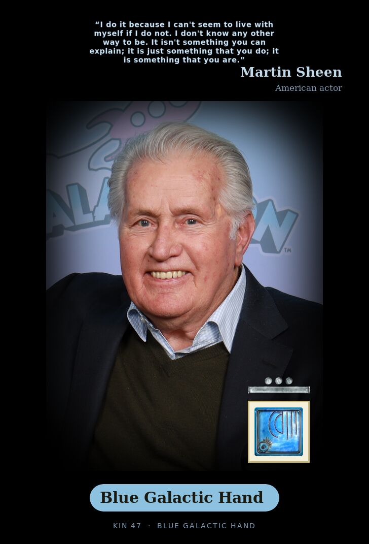 Martin Sheen - Kin 47 Blue Galactic Hand