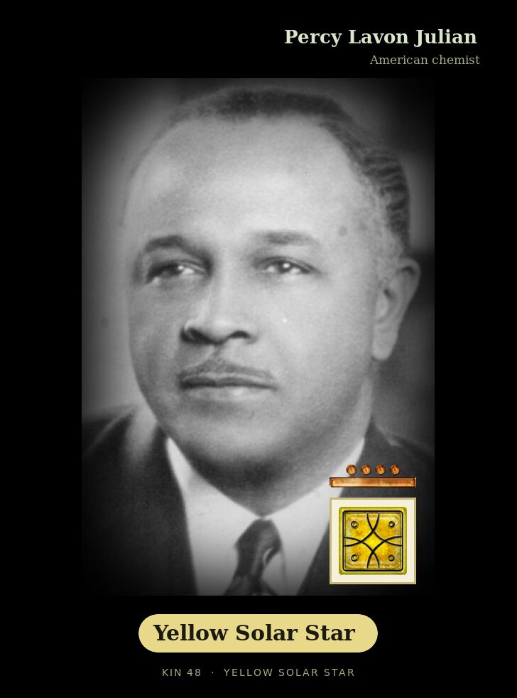 Percy Lavon Julian - Kin 48 Yellow Solar Star