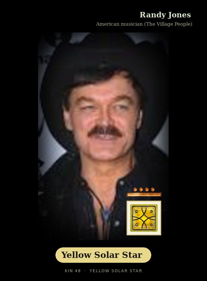 Randy Jones - Kin 48 Yellow Solar Star