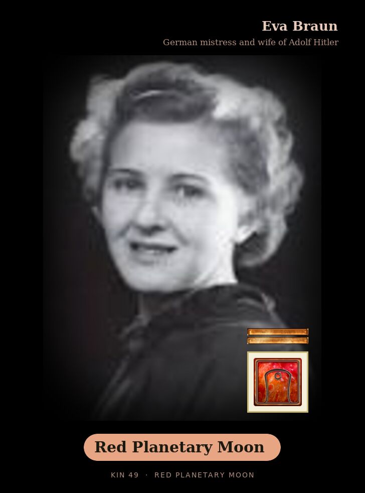 Eva Braun - Kin 49 Red Planetary Moon