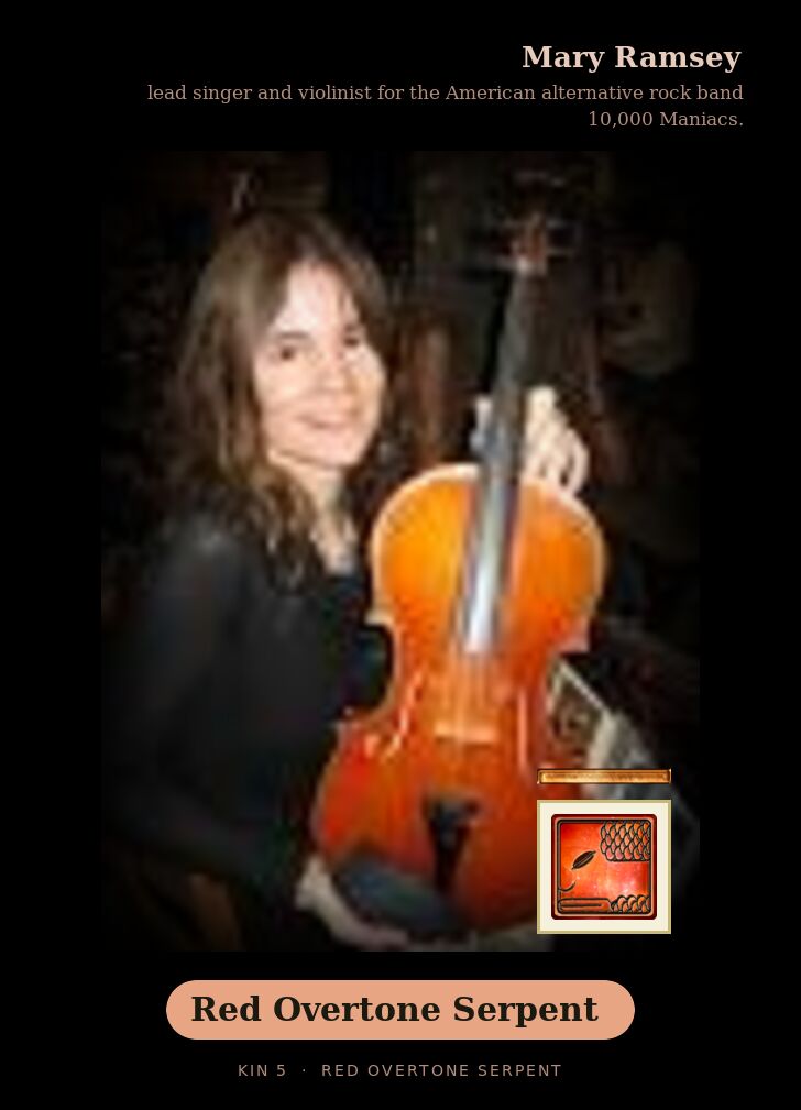 Mary Ramsey - Kin 5 Red Overtone Serpent