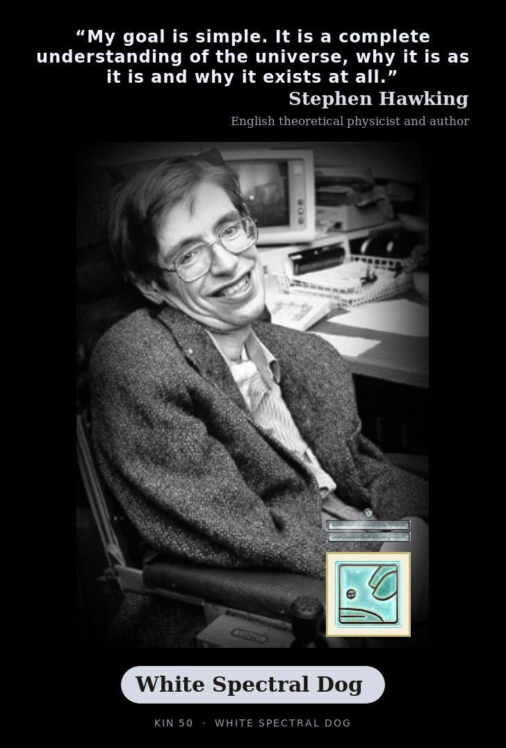 Stephen Hawking - Kin 50 White Spectral Dog