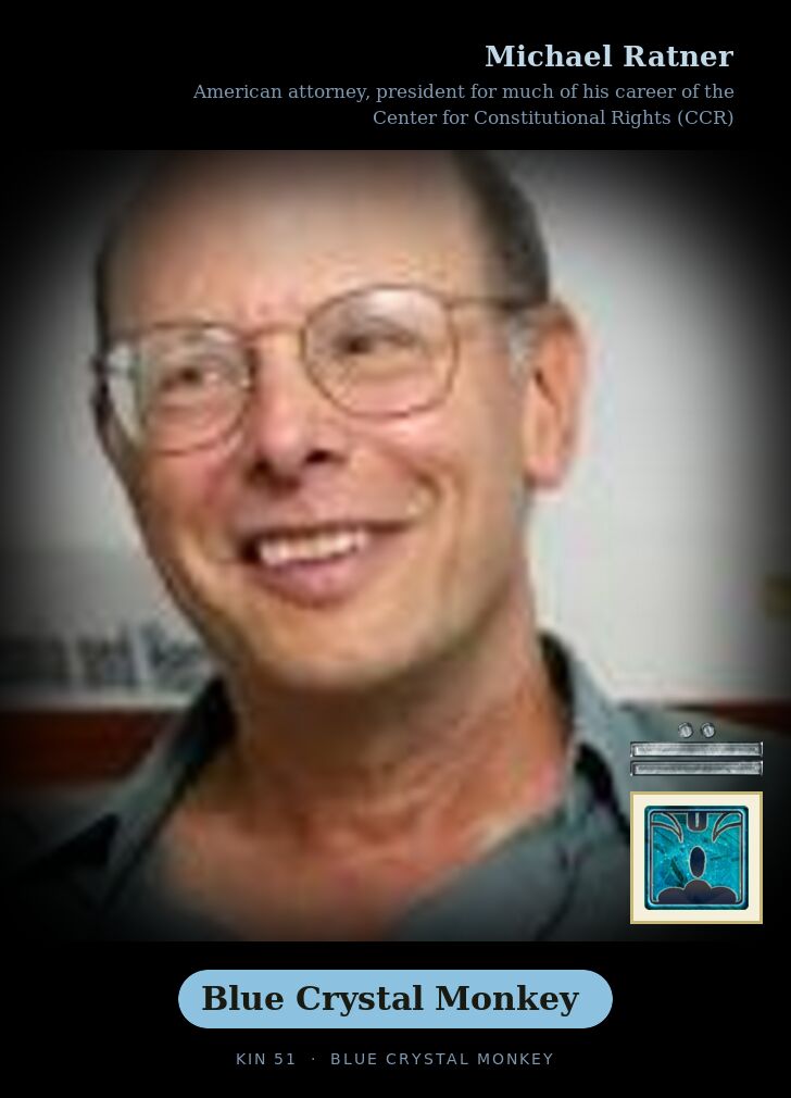 Michael Ratner - Kin 51 Blue Crystal Monkey