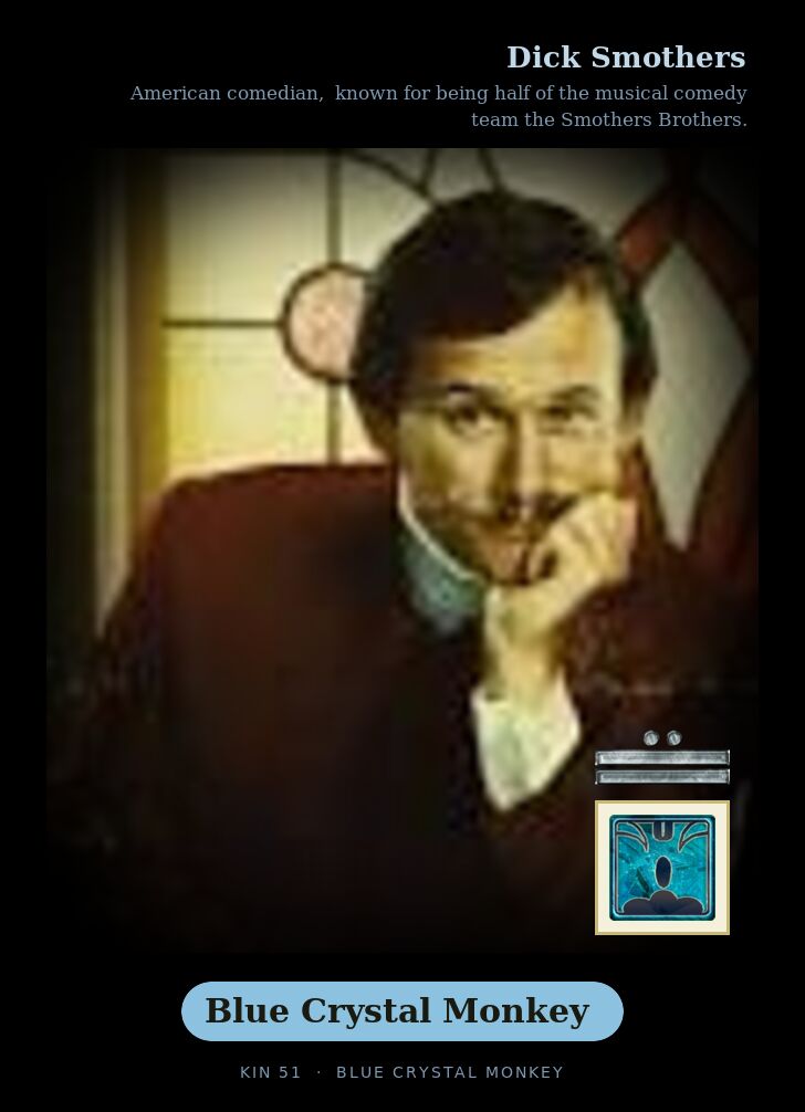 Dick Smothers - Kin 51 Blue Crystal Monkey