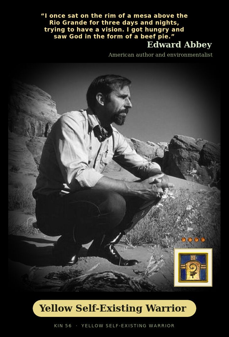 Edward Abbey - Kin 56 Yellow Self-Existing Warrior